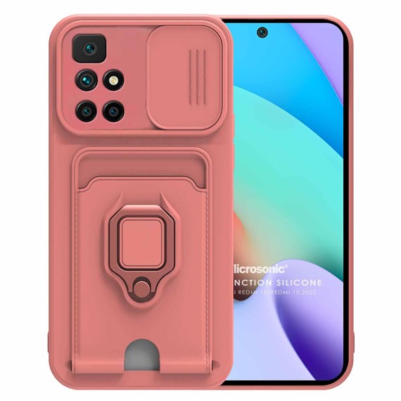 Microsonic Xiaomi Redmi 10 Kılıf Multifunction Silicone Pembe 1