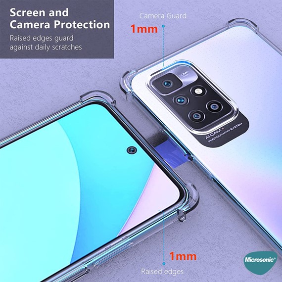 Microsonic Xiaomi Redmi 10 Kılıf Shock Absorbing Şeffaf 5