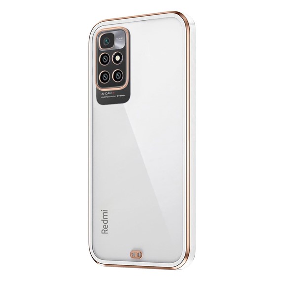Microsonic Xiaomi Redmi 10 2022 Kılıf Laser Plated Soft Beyaz 2