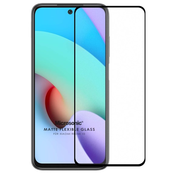 Microsonic Xiaomi Redmi 10 Seramik Matte Flexible Ekran Koruyucu Siyah 2