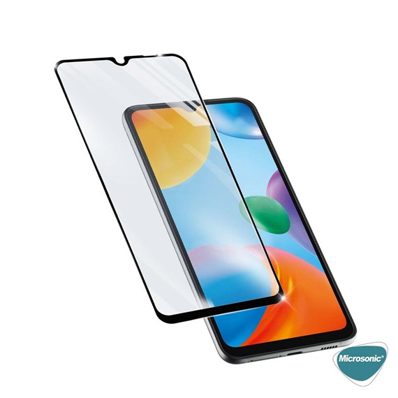Microsonic Xiaomi Redmi A3 Tam Kaplayan Temperli Cam Ekran Koruyucu Siyah 6