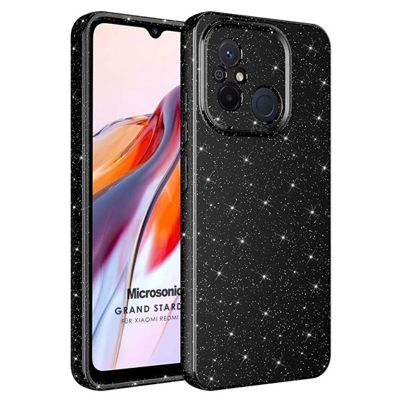 Microsonic Xiaomi Redmi 12C Kılıf Grand Stardust Siyah 1