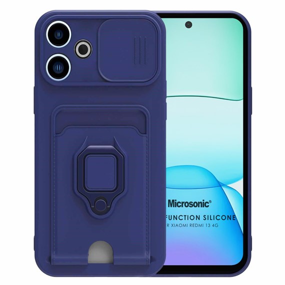 Microsonic Xiaomi Redmi 13 4G Kılıf Multifunction Silicone Lacivert 1