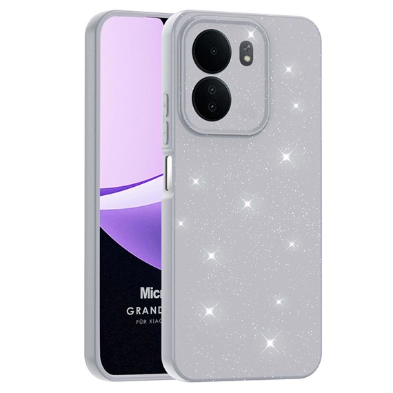 Microsonic Xiaomi Redmi 13C Kılıf Grand Stardust Gümüş 1
