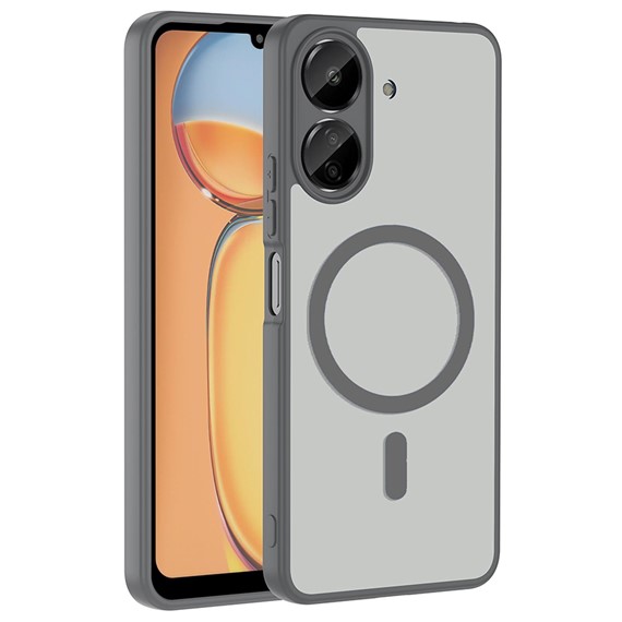 Microsonic Xiaomi Redmi 13C Kılıf MagSmoke Neo Gri 1