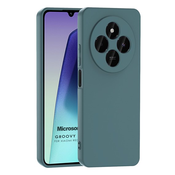 Microsonic Xiaomi Redmi 14C Kılıf Groovy Soft Koyu Yeşil 1