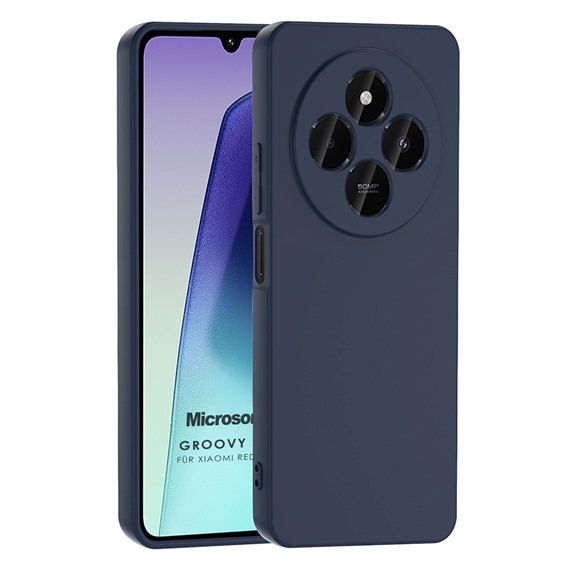 Microsonic Xiaomi Redmi 14C Kılıf Groovy Soft Lacivert 1
