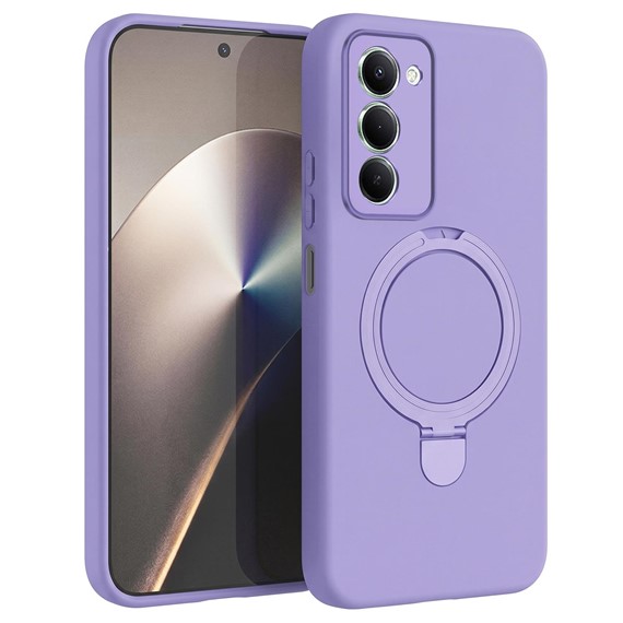 Microsonic Xiaomi Redmi 15 Kılıf Aura Stant MagSafe Lila 1