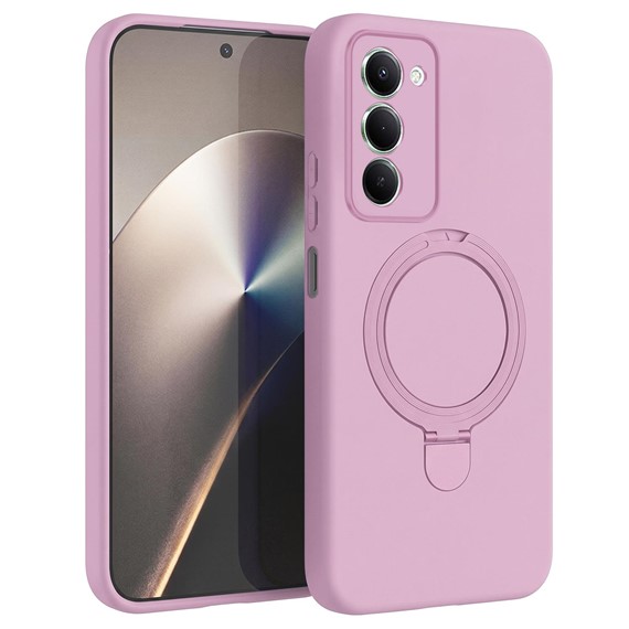 Microsonic Xiaomi Redmi 15 Kılıf Aura Stant MagSafe Pembe 1