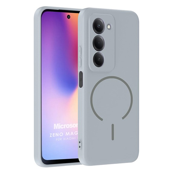 Microsonic Xiaomi Redmi 15 Kılıf Zeno MagSafe Gri 1