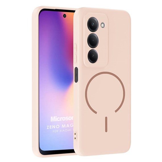 Microsonic Xiaomi Redmi 15 Kılıf Zeno MagSafe Rose Gold 1