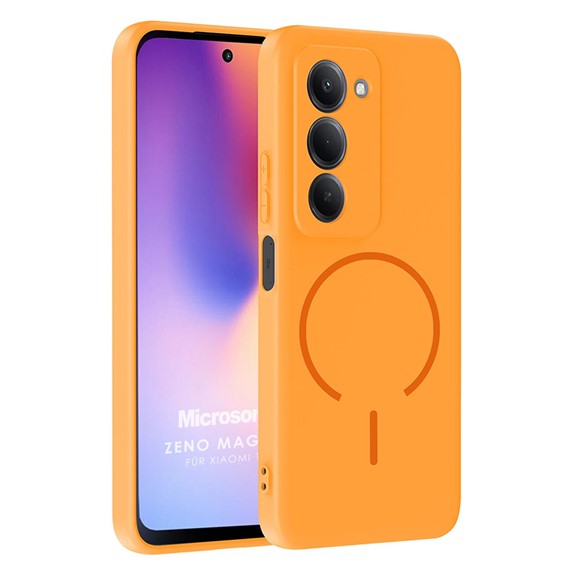 Microsonic Xiaomi Redmi 15 Kılıf Zeno MagSafe Turuncu 1