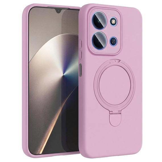 Microsonic Xiaomi Redmi 15C Kılıf Aura Stant MagSafe Pembe 1