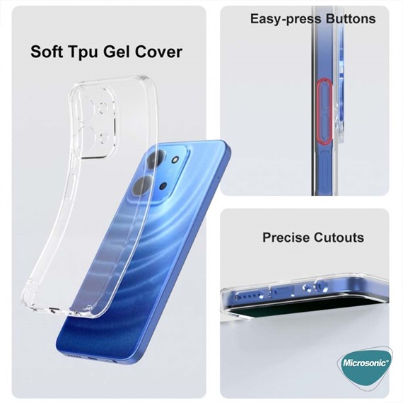 Microsonic Xiaomi Redmi 15C Kılıf Transparent Soft Şeffaf 5