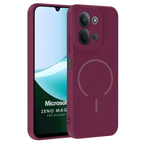 Microsonic Xiaomi Redmi 15C Kılıf Zeno MagSafe Mürdüm 1
