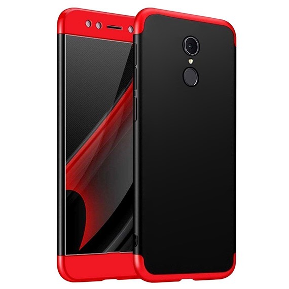 Microsonic Xiaomi Redmi 5 Kılıf Double Dip 360 Protective Siyah Kırmızı 1