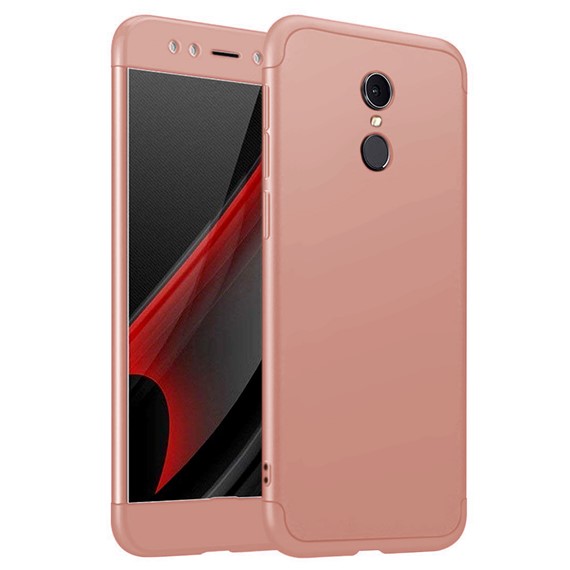 Microsonic Xiaomi Redmi 5 Kılıf Double Dip 360 Protective Rose Gold 1