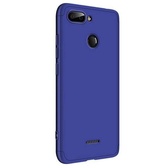 Microsonic Xiaomi Redmi 6 Kılıf Double Dip 360 Protective Lacivert 2