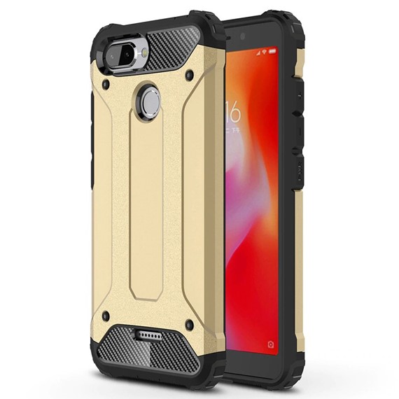 Microsonic Xiaomi Redmi 6 Kılıf Rugged Armor Gold 1