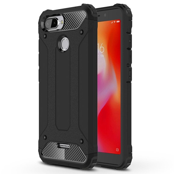 Microsonic Xiaomi Redmi 6 Kılıf Rugged Armor Siyah 1