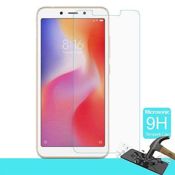 Microsonic Xiaomi Redmi 6 Temperli Cam Ekran Koruyucu 1