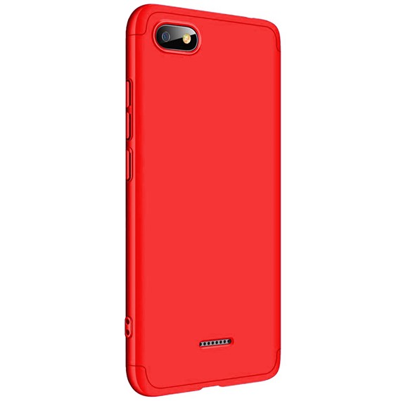 Microsonic Xiaomi Redmi 6A Kılıf Double Dip 360 Protective Kırmızı 2