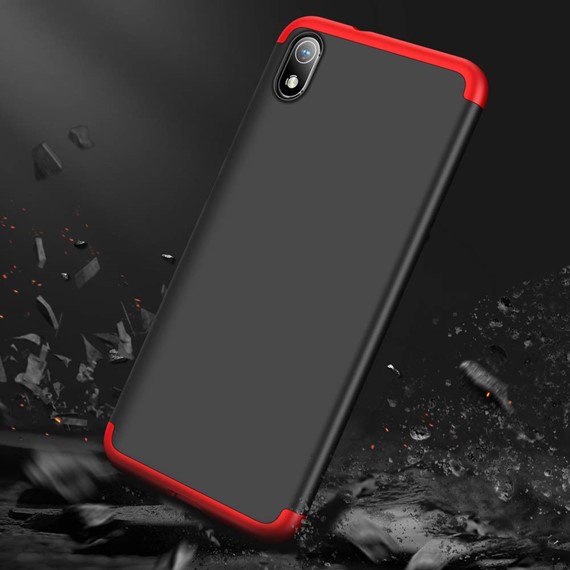 Microsonic Xiaomi Redmi 7A Kılıf Double Dip 360 Protective Kırmızı 3