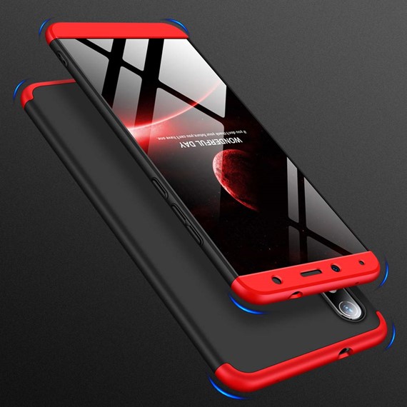 Microsonic Xiaomi Redmi 7A Kılıf Double Dip 360 Protective Kırmızı 4