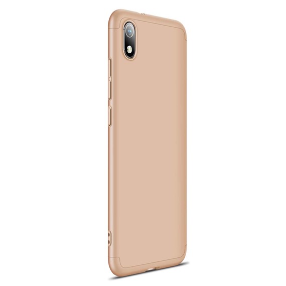 Microsonic Xiaomi Redmi 7A Kılıf Double Dip 360 Protective Gold 2