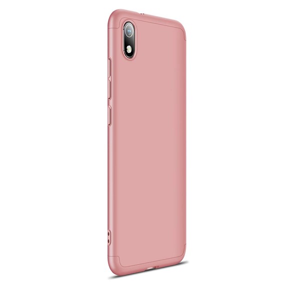 Microsonic Xiaomi Redmi 7A Kılıf Double Dip 360 Protective Rose Gold 2