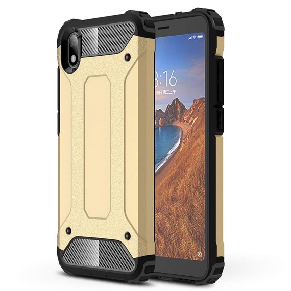 Microsonic Xiaomi Redmi 7A Kılıf Rugged Armor Gold 1