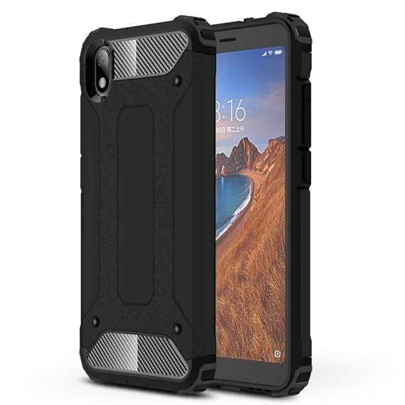 Microsonic Xiaomi Redmi 7A Kılıf Rugged Armor Siyah 1