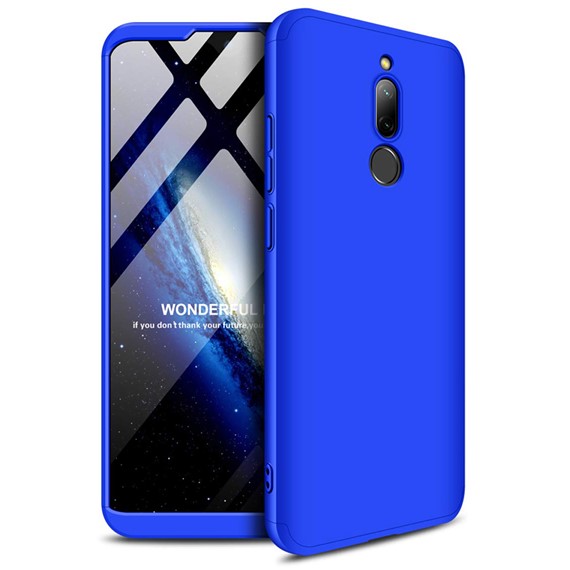 Microsonic Xiaomi Redmi 8 Kılıf Double Dip 360 Protective Mavi 1