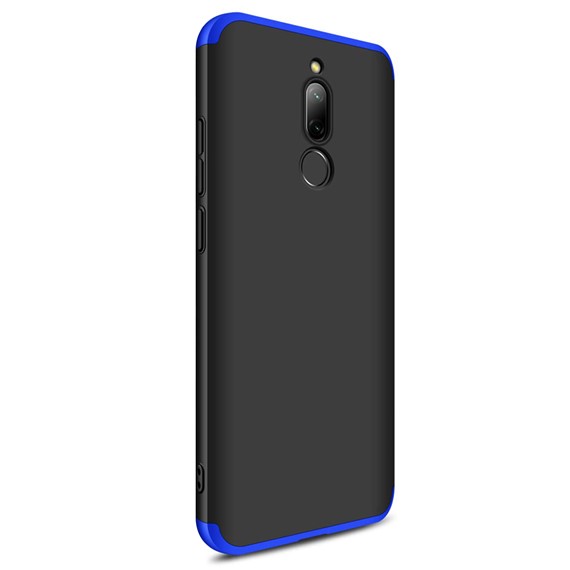 Microsonic Xiaomi Redmi 8 Kılıf Double Dip 360 Protective Siyah Mavi 2