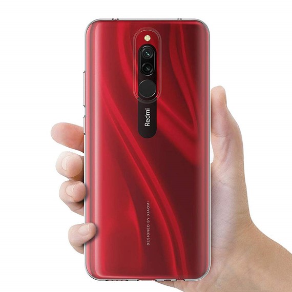 Microsonic Xiaomi Redmi 8 Kılıf Transparent Soft Beyaz 5