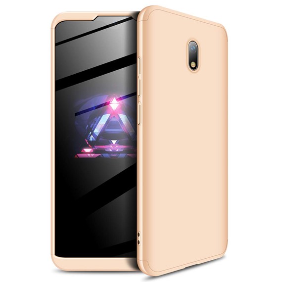 Microsonic Xiaomi Redmi 8A Kılıf Double Dip 360 Protective Gold 1