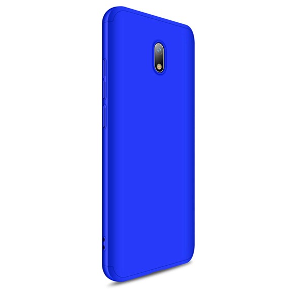 Microsonic Xiaomi Redmi 8A Kılıf Double Dip 360 Protective Mavi 2