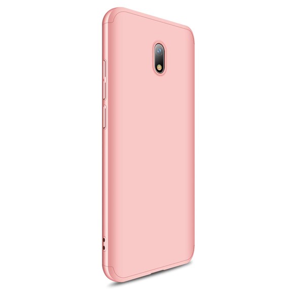 Microsonic Xiaomi Redmi 8A Kılıf Double Dip 360 Protective Rose Gold 2