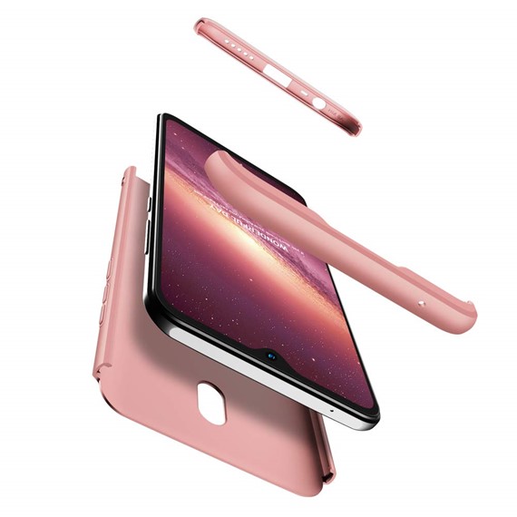 Microsonic Xiaomi Redmi 8A Kılıf Double Dip 360 Protective Rose Gold 3