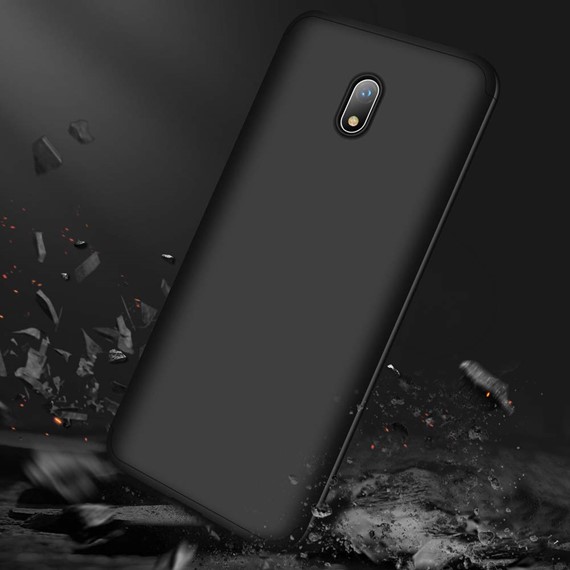 Microsonic Xiaomi Redmi 8A Kılıf Double Dip 360 Protective Siyah 5