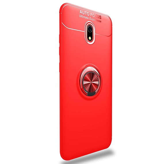 Microsonic Xiaomi Redmi 8A Kılıf Kickstand Ring Holder Kırmızı 2