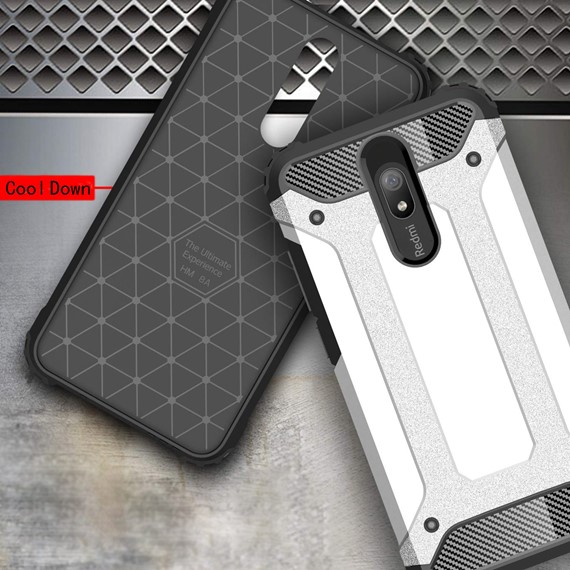 Microsonic Xiaomi Redmi 8A Kılıf Rugged Armor Kırmızı 4