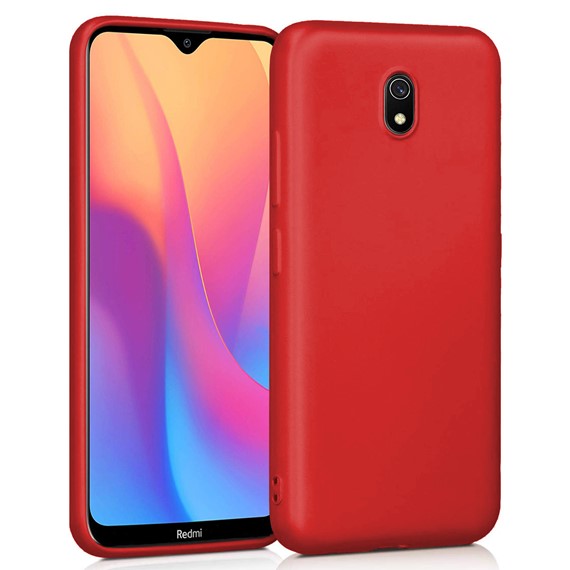 Microsonic Matte Silicone Xiaomi Redmi 8A Kılıf Kırmızı 1