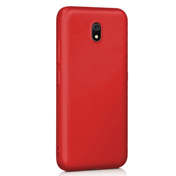 Microsonic Matte Silicone Xiaomi Redmi 8A Kılıf Kırmızı 2