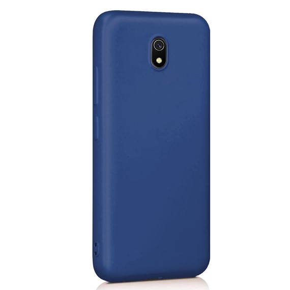 Microsonic Matte Silicone Xiaomi Redmi 8A Kılıf Lacivert 2