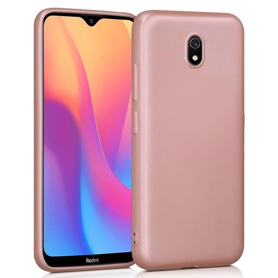 Microsonic Matte Silicone Xiaomi Redmi 8A Kılıf Rose Gold 1