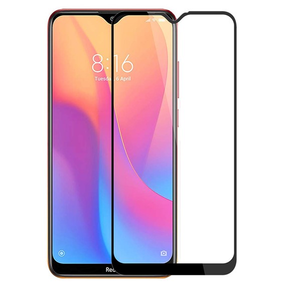 Microsonic Xiaomi Redmi 8A Tam Kaplayan Temperli Cam Ekran Koruyucu Siyah 1