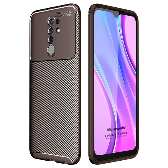 Microsonic Xiaomi Redmi 9 Kılıf Legion Series Kahverengi 1