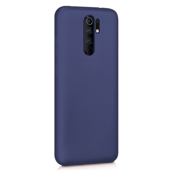 Microsonic Matte Silicone Xiaomi Redmi 9 Kılıf Lacivert 2