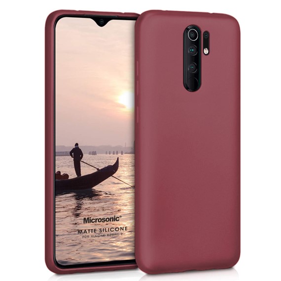 Microsonic Matte Silicone Xiaomi Redmi 9 Kılıf Mor 1